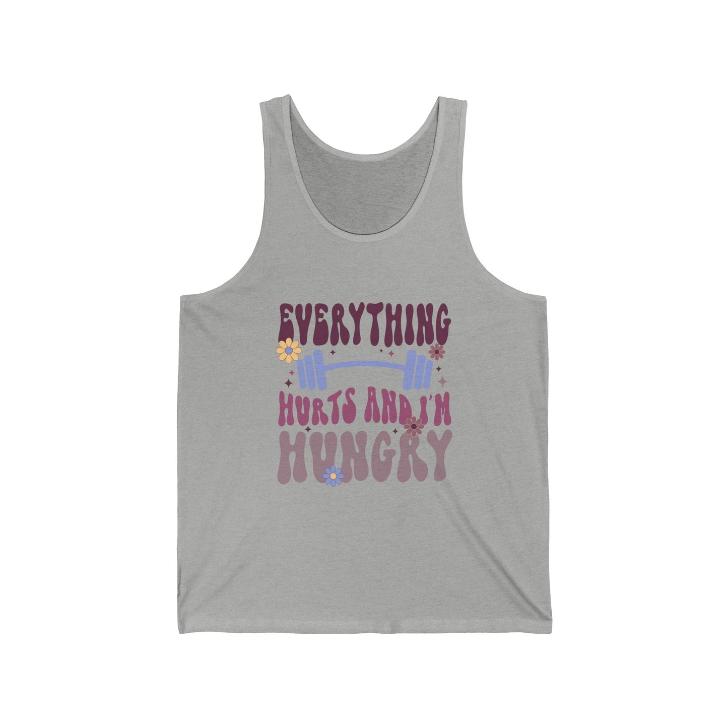 Workout Tank Top — "Everything Hurts and I’m Hungry" Funny Fitness Tank