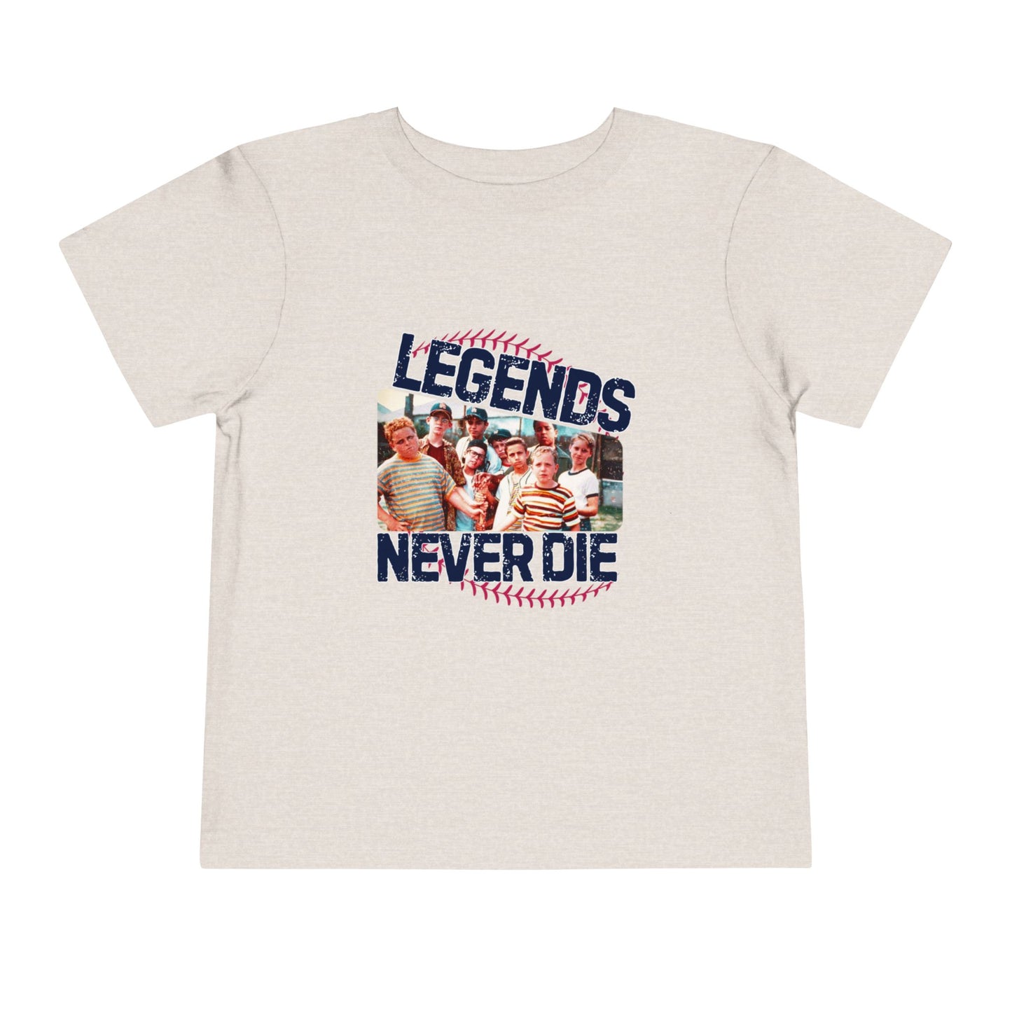 Toddler Tee "Legends Never Die" Vintage Baseball Photo