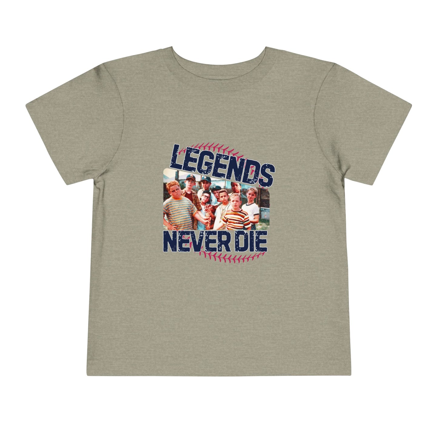 Toddler Tee "Legends Never Die" Vintage Baseball Photo
