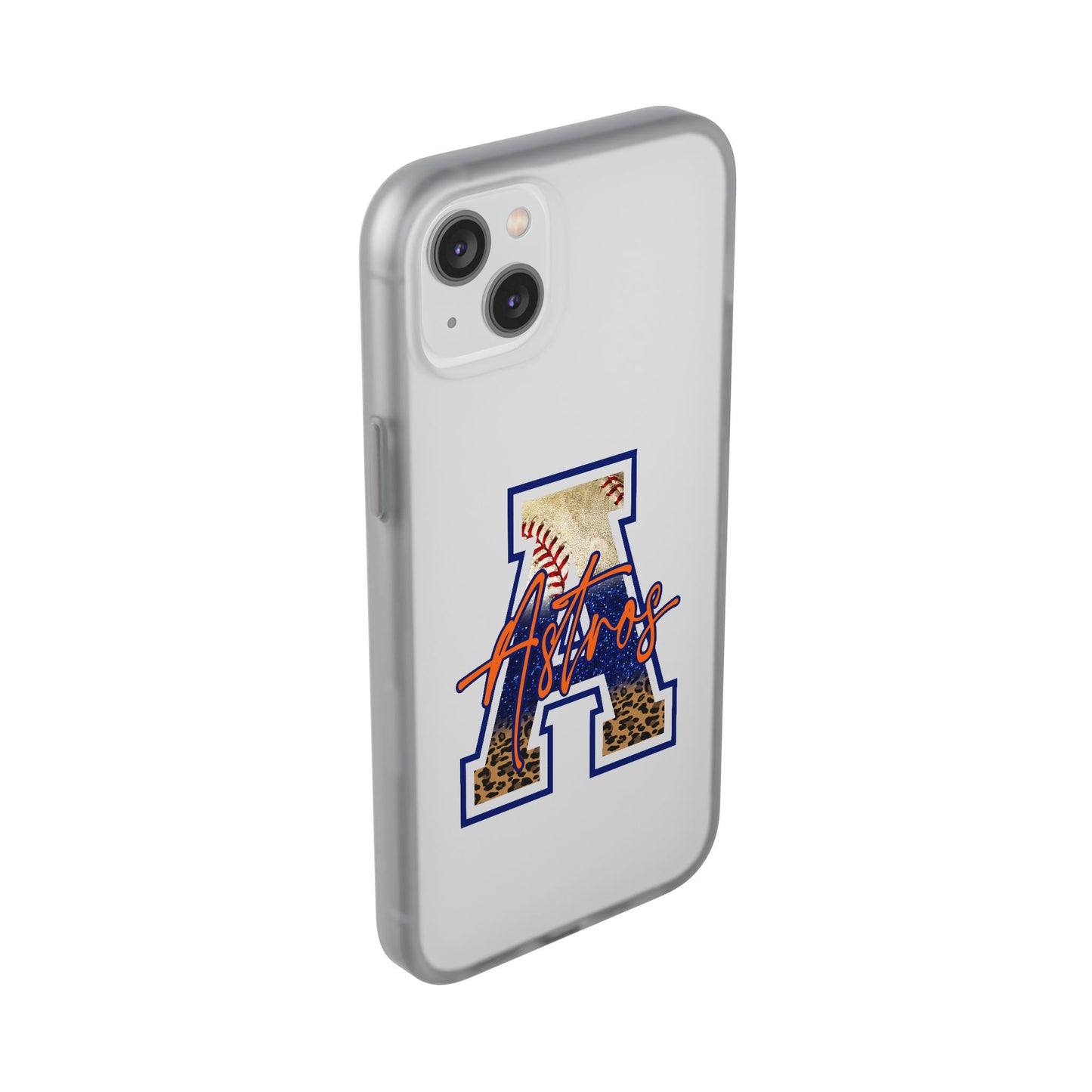 Astros Letter A Phone Case — Baseball Script Design Flexi Case