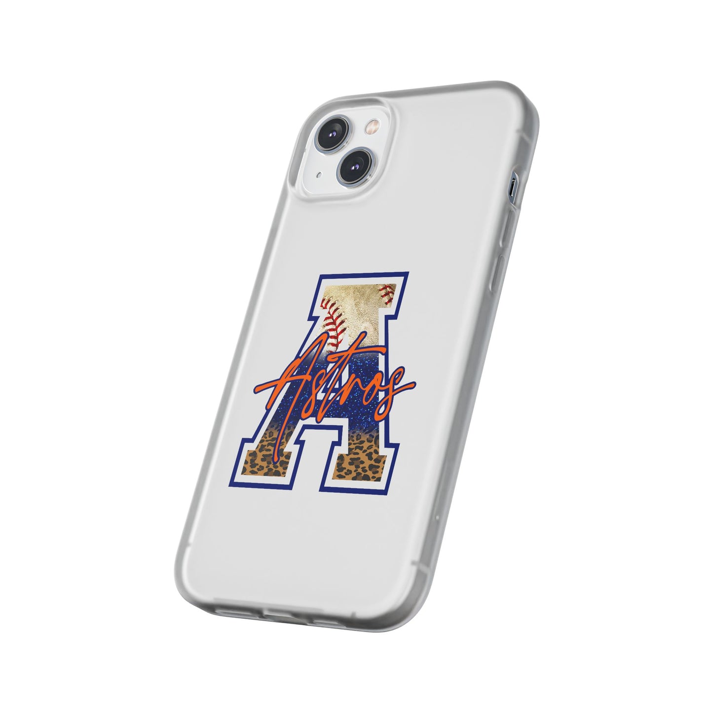 Astros Letter A Phone Case — Baseball Script Design Flexi Case