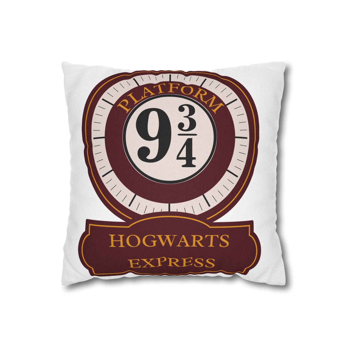 Platform 9 3/4 Hogwarts Express Decorative Pillowcase – Wizardry Train Cushion Cover