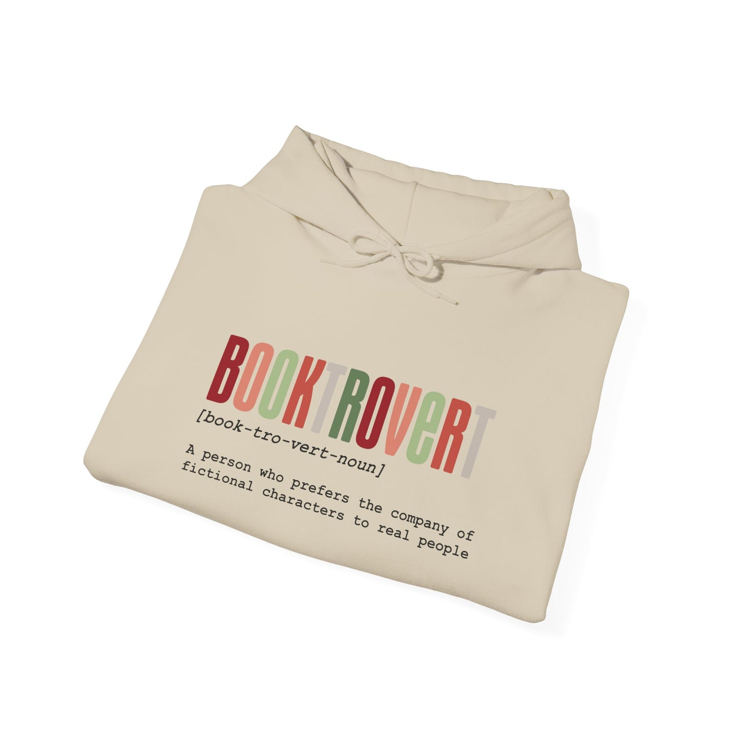 Booktivist Hoodie — "Booktovvert" Literary Quote Pullover for Book Lovers with sleeve design