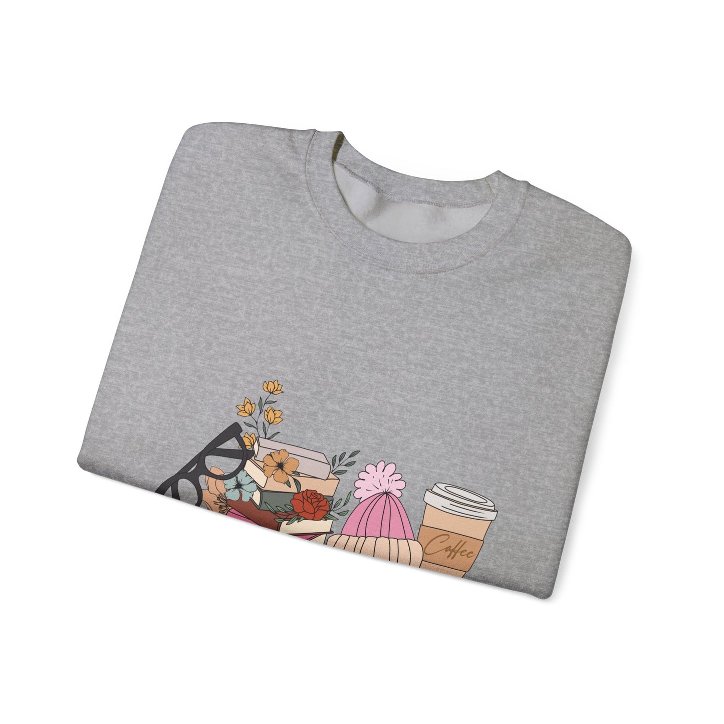 Crewneck Sweatshirt — "#Bookish Baddie" Cozy Reader Graphic Pullover