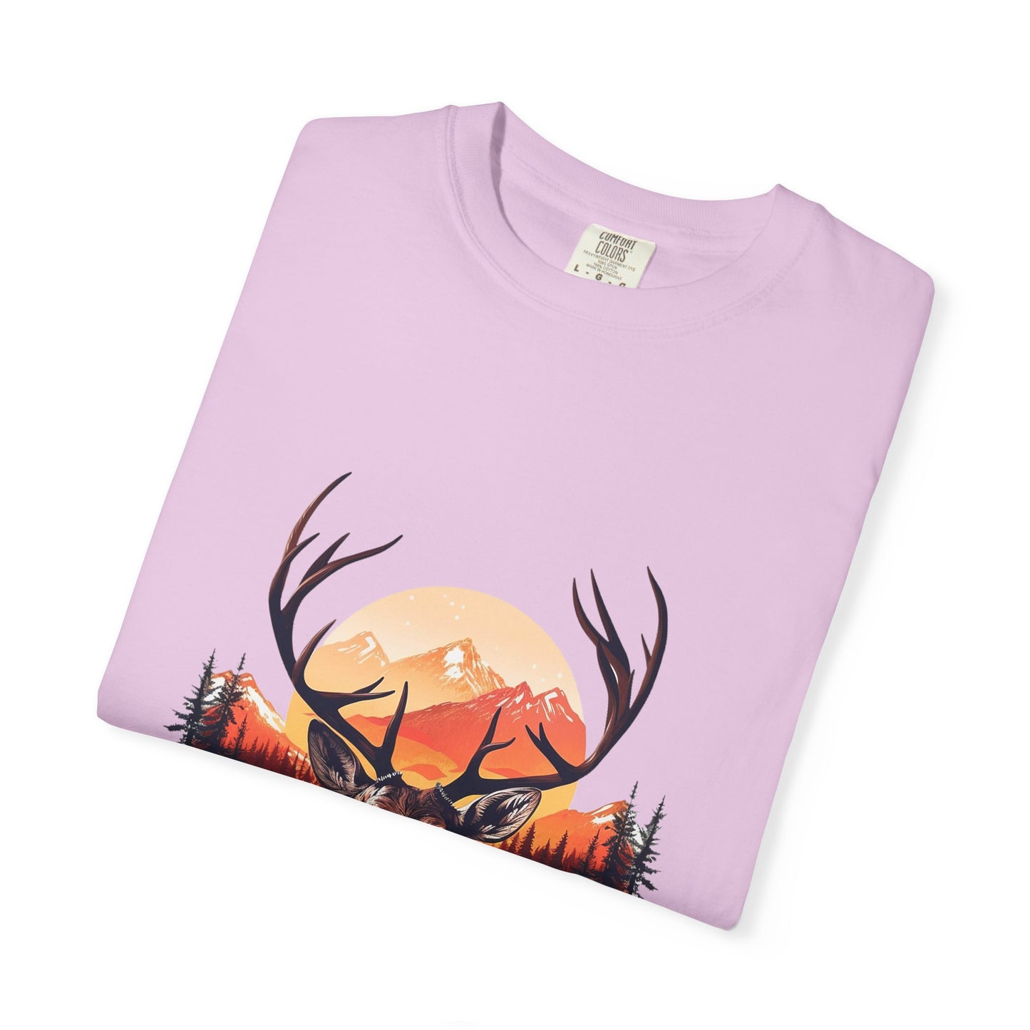 Deer Sunset Graphic T-Shirt
