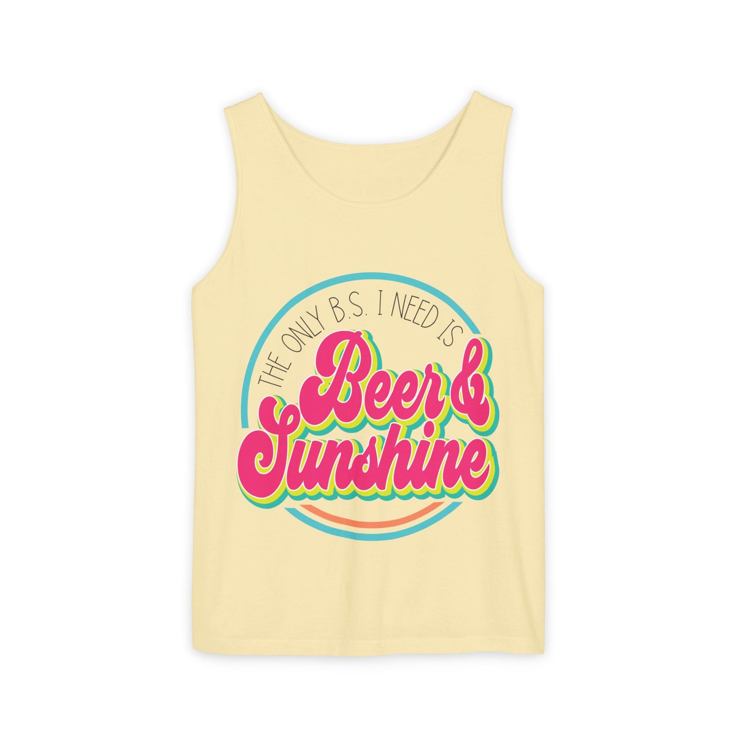 Beer & Sunshine Tank Top – Retro Summer Beer Graphic Tank