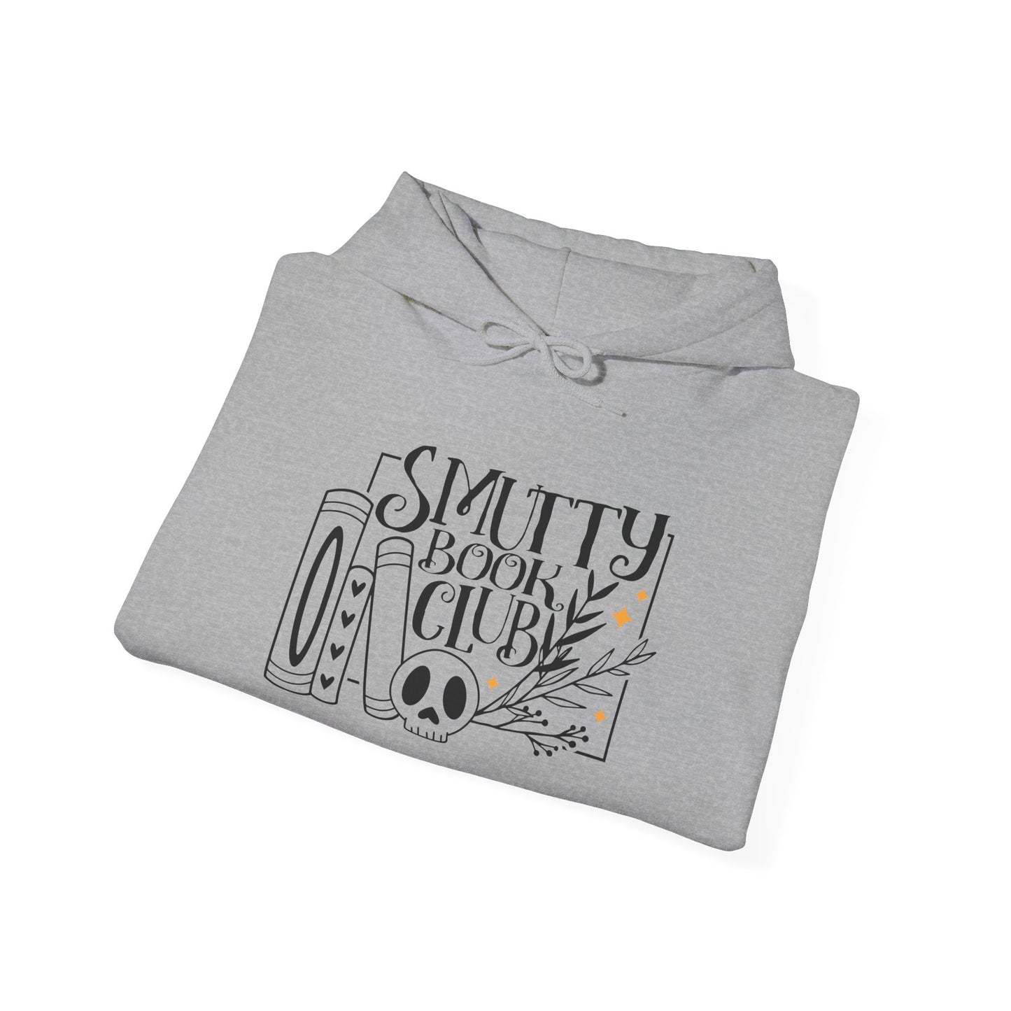Book Club Hoodie — "Smutty Book Club" Skull & Books Reading Sweatshirt