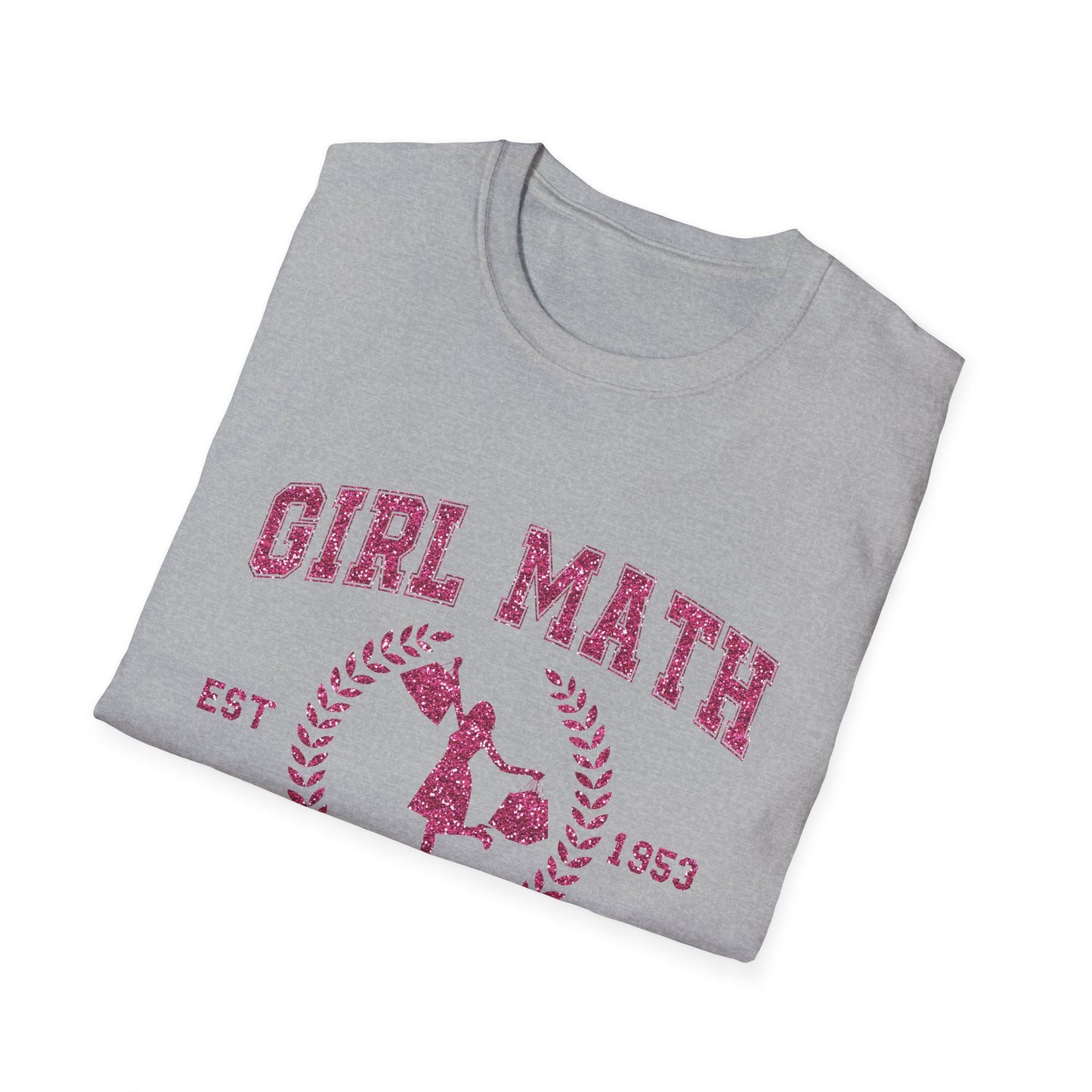 Girl Math University T-Shirt — Funny Feminine Graphic Tee ("It's Basically Free")