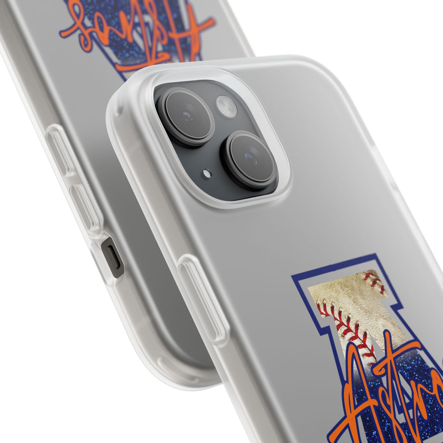 Astros Letter A Phone Case — Baseball Script Design Flexi Case