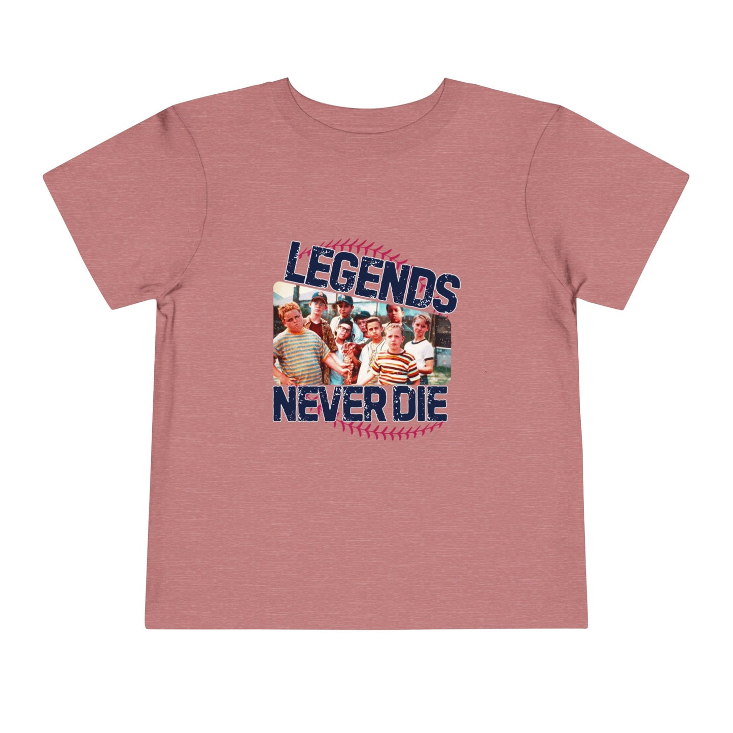 Toddler Tee "Legends Never Die" Vintage Baseball Photo