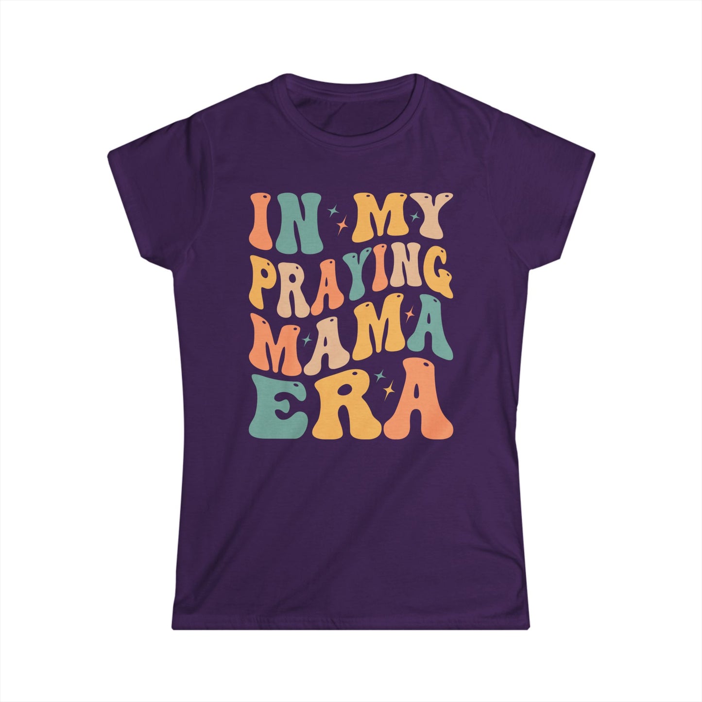 Women’s Tee — "In My Praying Mama Era" Retro Graphic Prayer Shirt