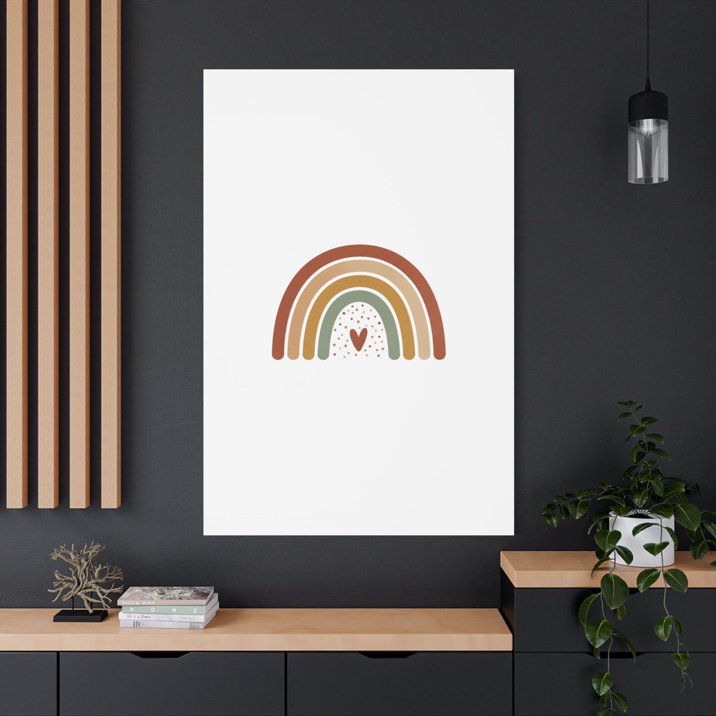 Neutral Rainbow Canvas, Boho Muted Rainbow Nursery Wall Art | Desert Arc Print
