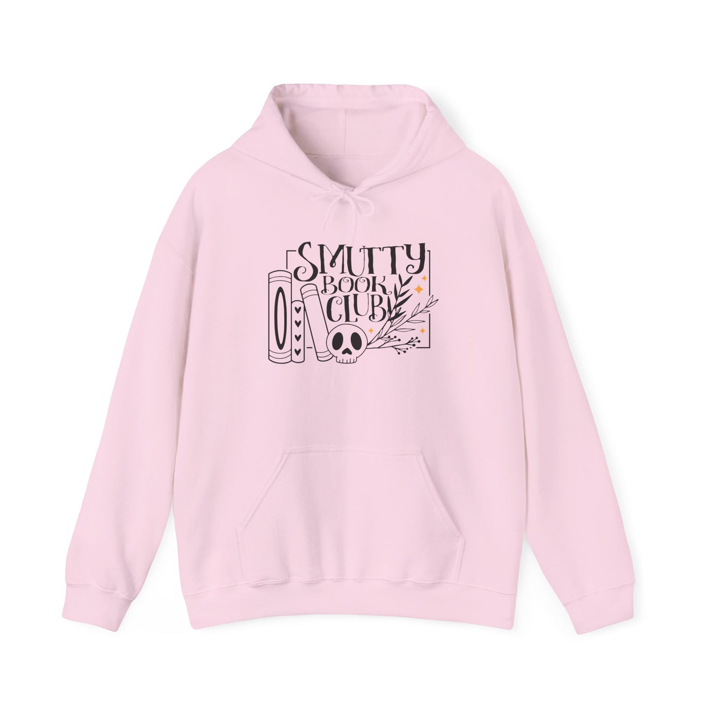 Book Club Hoodie — "Smutty Book Club" Skull & Books Reading Sweatshirt