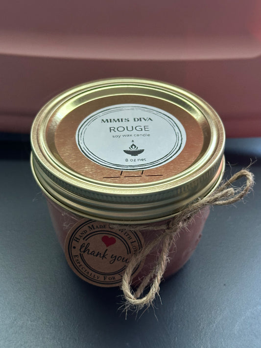 8 oz Handmade Soy Candles Wick or Wickless